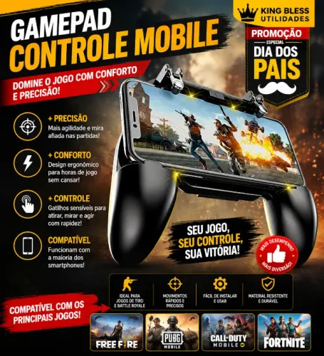 Manete "GAMEPA" Controle Mobile Para Celular Pubg "Free-Fire" - Promoção !!!