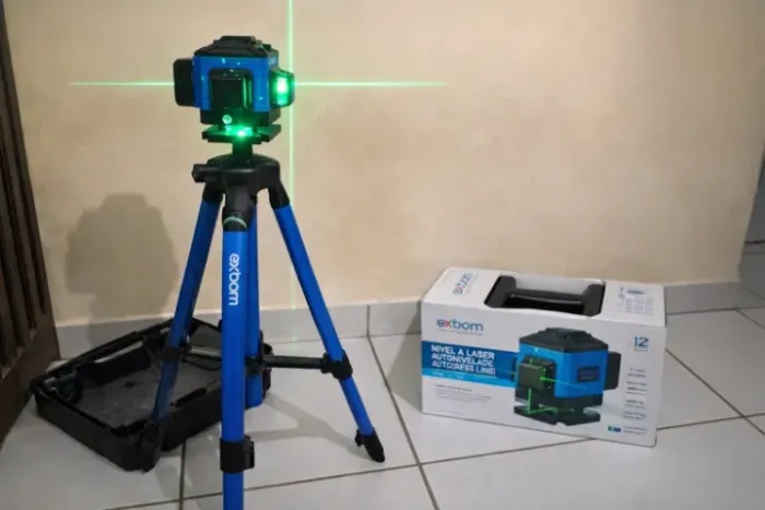 Nível a Laser Verde 360° Exbom + Tripé | Profissional e Preciso