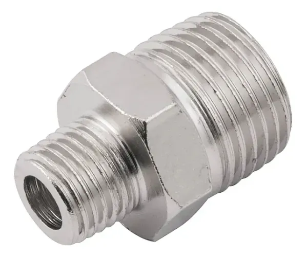 Adaptador/niple De Redução, Rosca, 1/2 Macho X 1/4 Macho