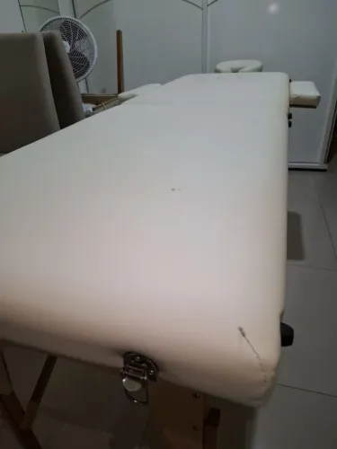 Maca branca dobrável e reajustável