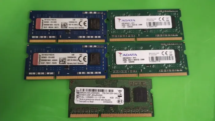 7 unds de memória DDR3 4gb notebook