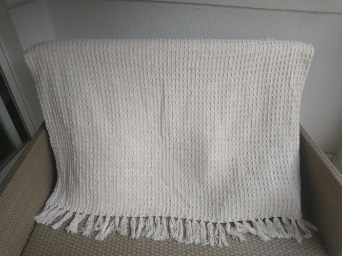 Manta para sofá com franja Tok Stock 1,20m X 1,60m