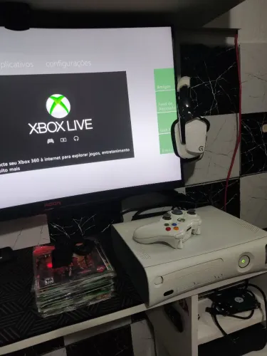 Xbox 360 FAT branco deabloqueado