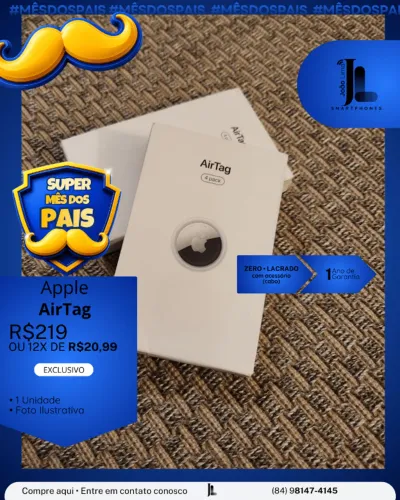APPLE AIRTAG, (01 UNIDADE), LACRADO, EXCLUSIVO!