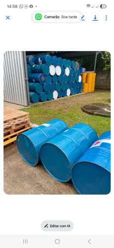 Tenho 150 galões de 200 litros pra venda . Pra indústria 35,00 cada . Mínimo de 50 umid