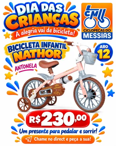 BICICLETA NATHOR aro 12 ANTONELA BABY