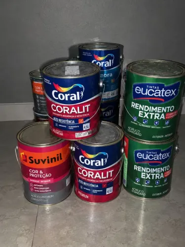 5 LATAS DE TINTAS CORAL CORALIT / EUCATEX