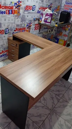 Mesas retas e em L NOVAS qualidade 40mm loja Centeraço mesas Itapuã *