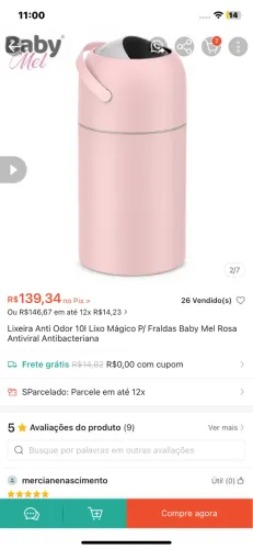 Lixeira bebê 