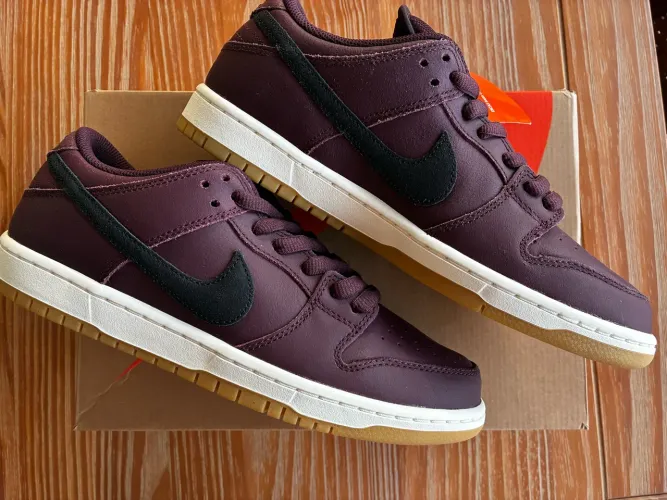Nike SB Dunk Pro Iso Burgundy Crush, tamanho 41(NOVO)