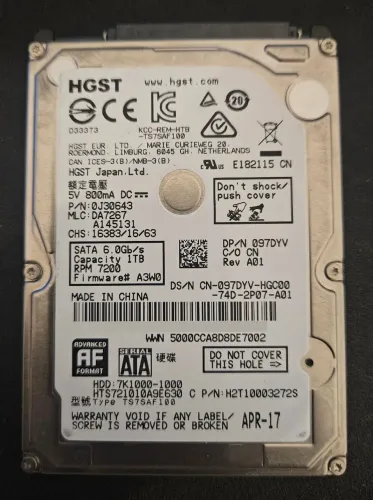 HDD 1tb Notebook