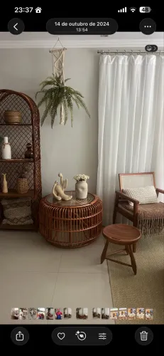Mesa de centro vime natural rattan 80cm 