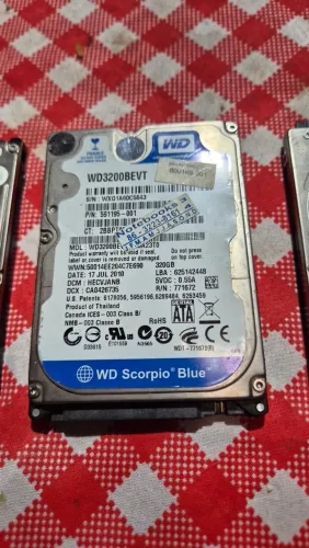 HD 320GB WD Scorpio Blue - Testado e Saudável (Saúde 100%)