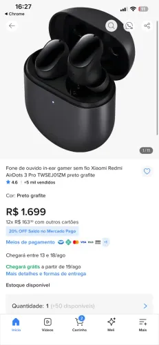 Fone redmi air dots 3 pro