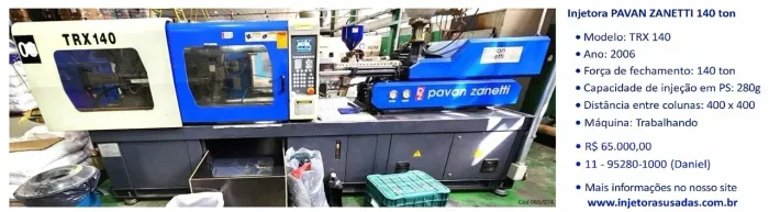 Injetora de plástico Pavan Zanetti 140t