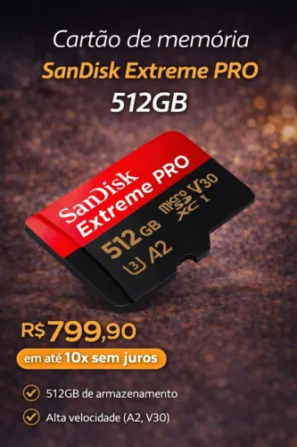 Cartão de Memória SanDisk Extreme Pro 512gb