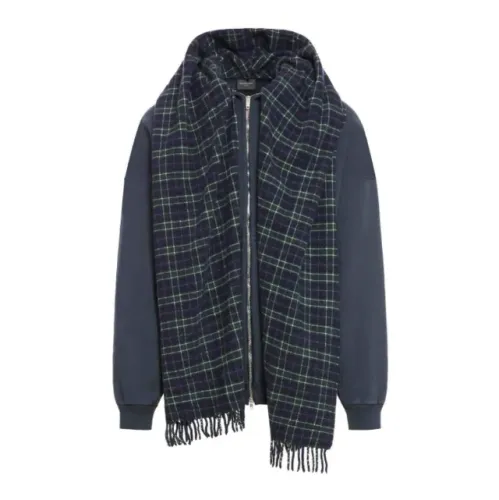 Moletom Balenciaga Scarf Zip Up Azul