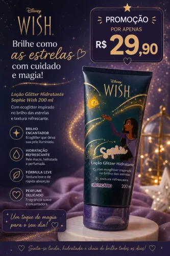 Loção glitter hidratante 