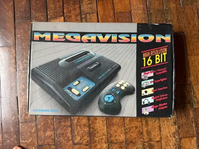 Dynacom Megavision High Resolution 16 Bit Completo na Caixa - Funcionando - Excelente