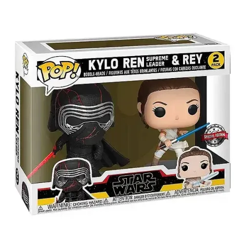 Kit Funko Pop 2-Pack Kylo Ren + Rey (Star Wars)
