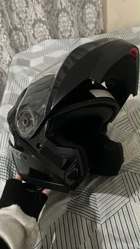 Capacete Escamoteável Moto Texx Gladiator V2 Preto Tamanho 56 Com Óculos Solar Interno