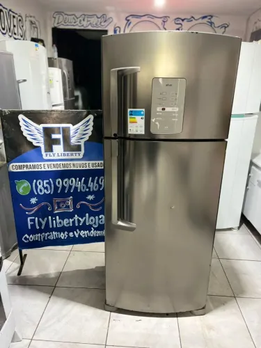 GELADEIRA BRASTEMP ATIVE INOX 430 LITROS FROOS FREE 