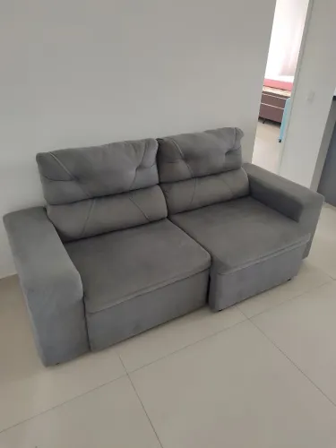 Sofá cama 2 lugares cinza