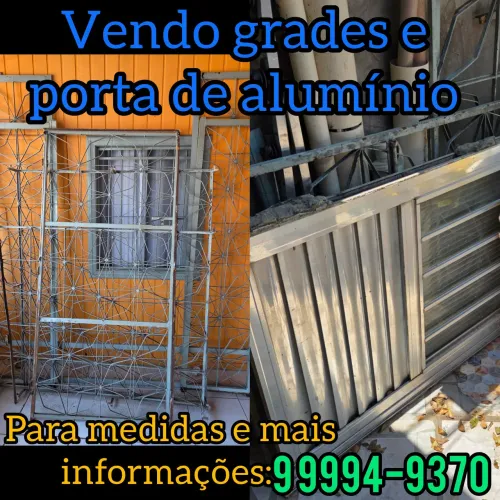 VENDO! GRADES E PORTA EM ALUMÍNIO PREÇO A NEGOCIAR 