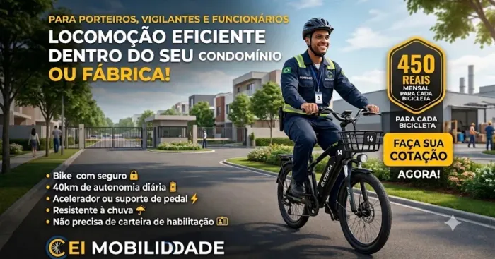 Locação de bicicleta elétrica para condômino