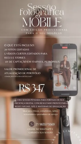 Ensaio Fotográfico Mobile