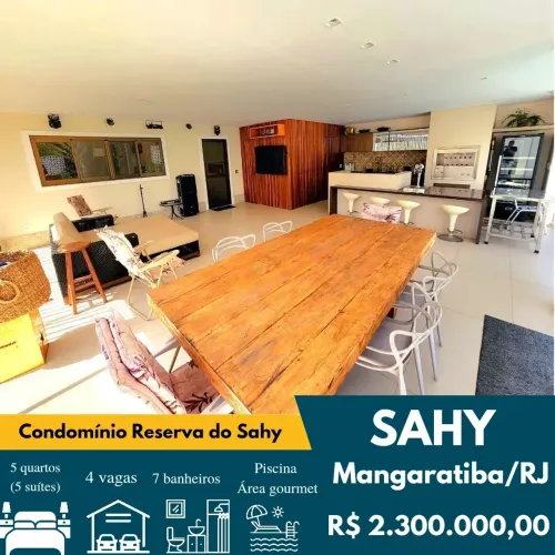 Linda casa com 5 quartos, reserva do sahy- Mangaratiba - RJ
