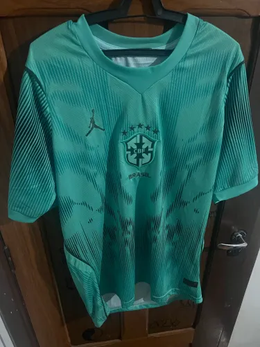 Camisa Futebol Goleiro Brasil Copa do Mundo 2026 Torcedor Verde Masculina