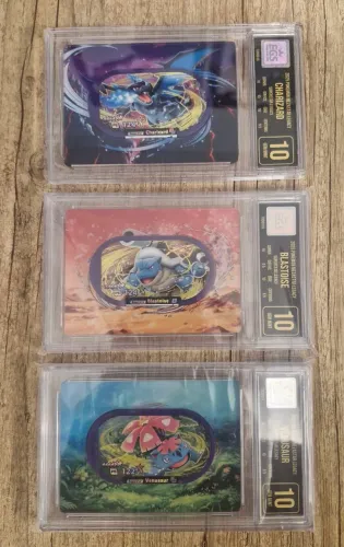 POKEMON - Graded Charizard, Venusaur e Blastoise 