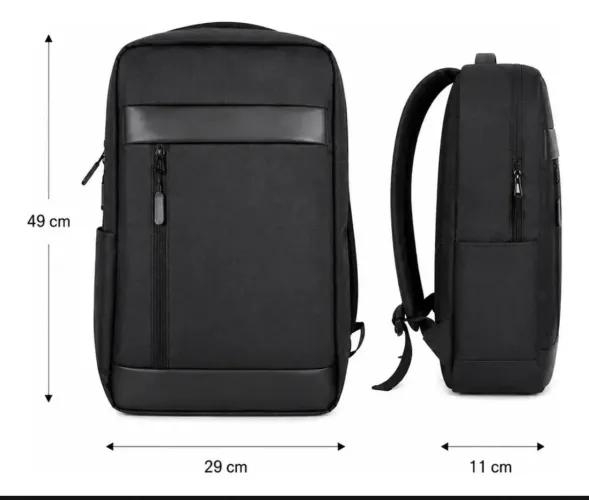Mochila Notebook Urbana Saida Usb Compacta E Versátil