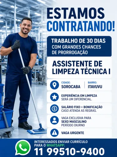 VAGA DE EMPREGO URGENTE