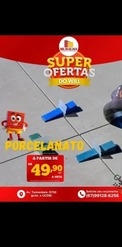 PORCELANATO A PARTIR DE 49,90 A VISTÁ