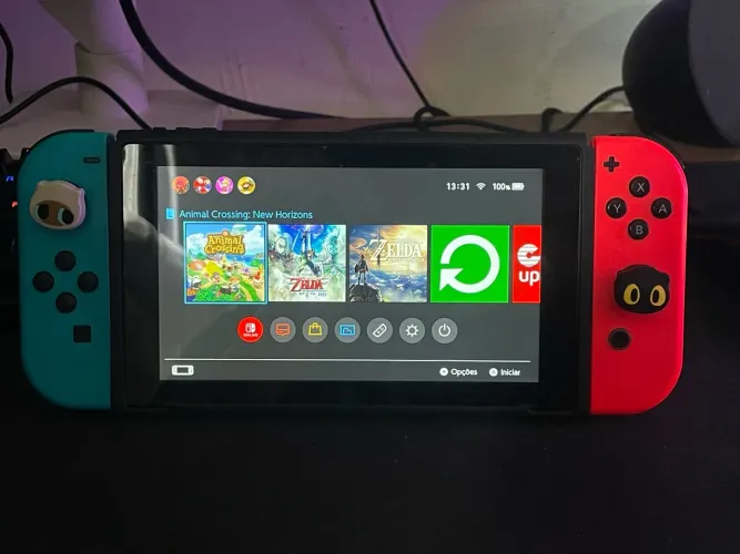 Nintendo Switch V1 completo + Jogos Mídia Física