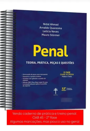Livro Penal - Teoria, Prática, Peças e Questões (2ª Fase OAB) - 12ª Edição