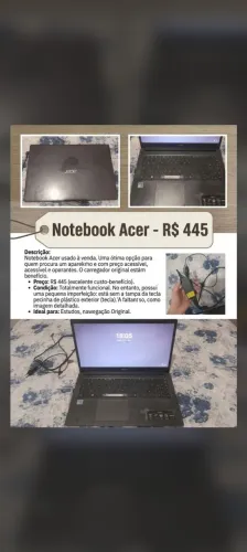Notebook a venda