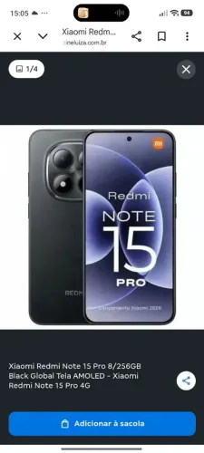 Vendo redmi note 15 pro 4g 1,500.00