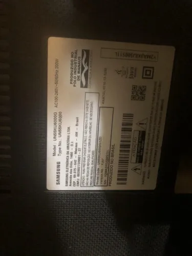 Tv para retirada de Peças Samsung Smart TV 4K de 55 polegadas da série KU6000