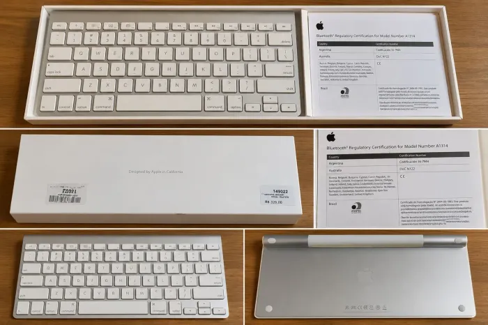Teclado + Mouse Wireless Keyboard A1314 - Original Apple, impecável e com caixa original.