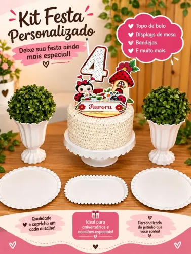 Bandeja a para decoração de aniversário