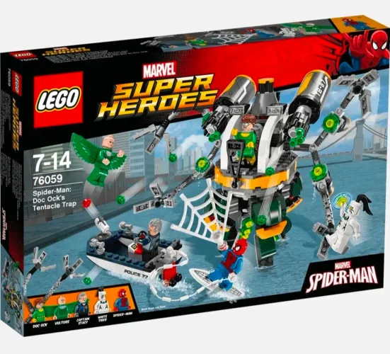 Lego 76059 - Super Heroes Homem Aranha - a Armadilha de Tentáculos de Doc Ock
