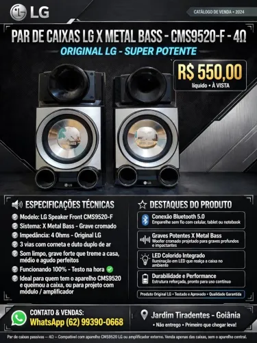 Caixas de Som Metal Bass -LG