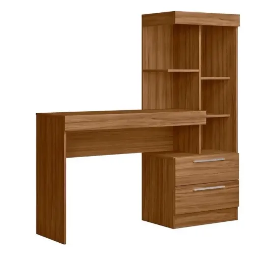 Escrivaninha com Estante e Gaveteiro - Home Office