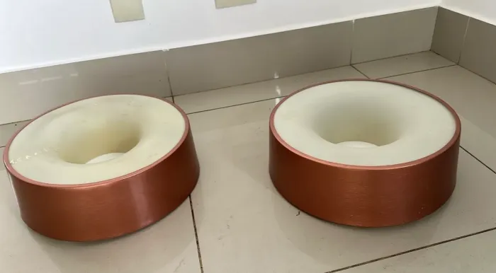 Plafon Sobrepor Redondo 30cm Cobre em Alumínio
