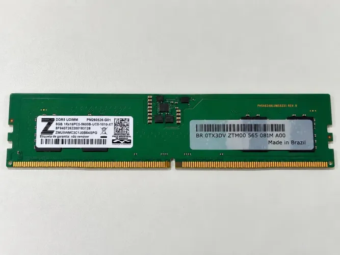 Memória RAM DDR5 8GB 5600MHz - Desktop PC Gamer