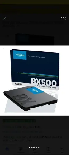 HD SSD BX500 - 1TB - CRUCIAL - NOVO