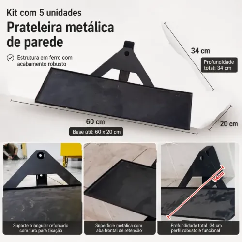 prateleiras de ferro